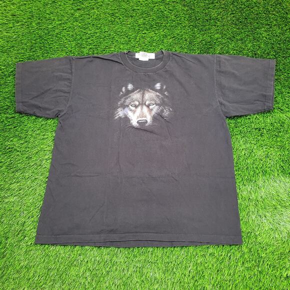 Vintage Wolf Shirt XL 25x28 Y2K USA - Picture 1 of 13